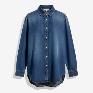 Calvin Klein Collection Blue Denim Blouse